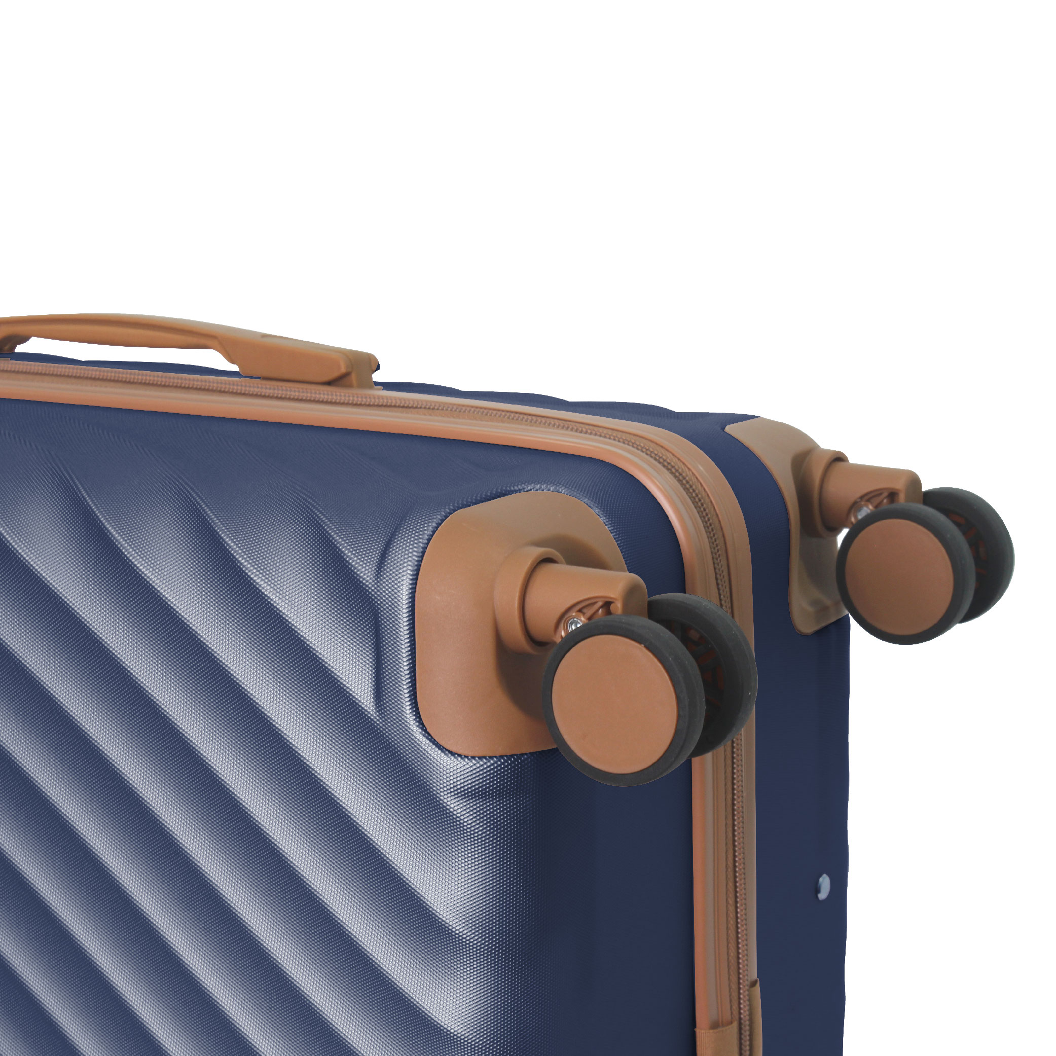 Luggage Sets ABS Hardshell 3pcs Luggage, Lightweight Durable Suitcase Sets Spinner Wheels Suitcase With TSA Lock 20''24''28'' Available(Navy Blue)_voghion.com